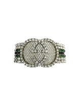 Gucci Multicolor Crystal Double G Tennis Bracelet L