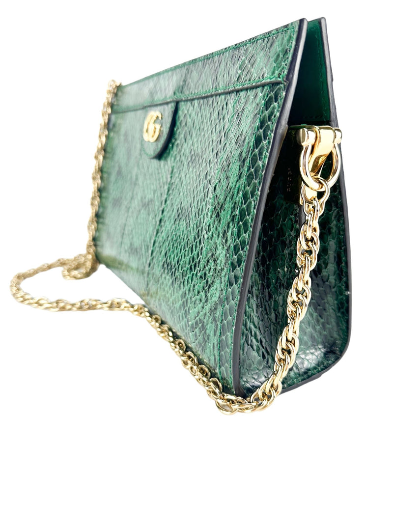 Gucci Green Snakeskin Small Ophidia Bag