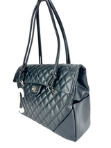 Chanel Black and White Quilted Cambon Shoulder Flap Bag