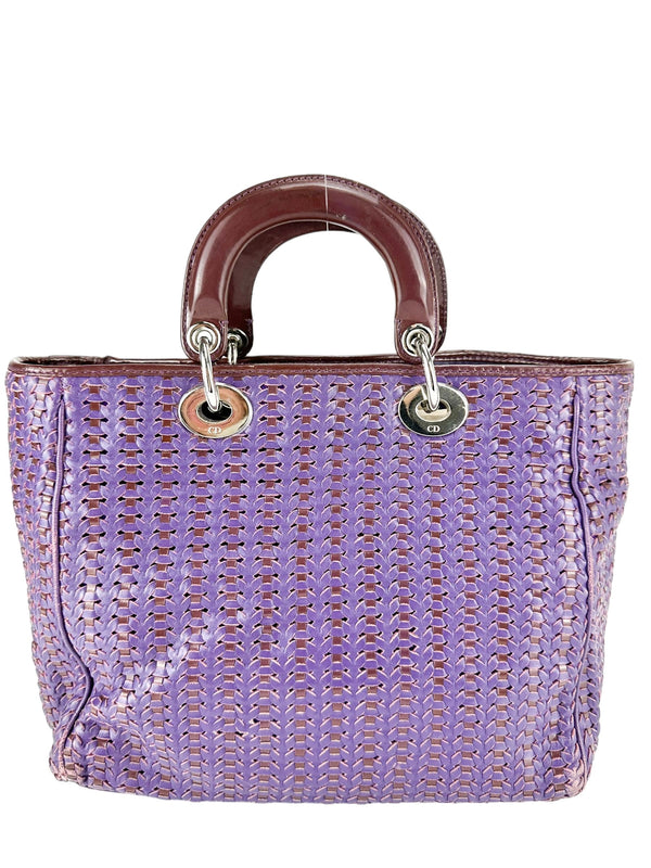 Christian Dior Purple Leather Soft Bag