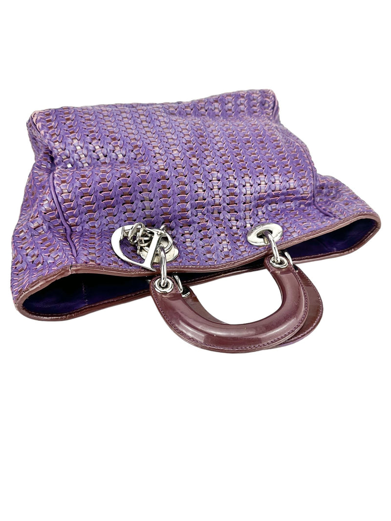 Christian Dior Purple Leather Soft Bag