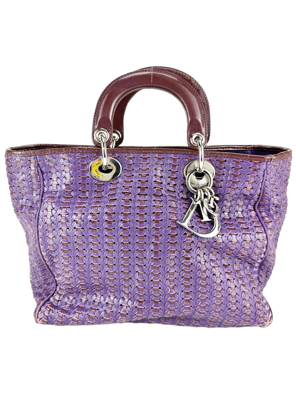 Christian Dior Purple Leather Soft Bag