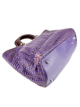 Christian Dior Purple Leather Soft Bag