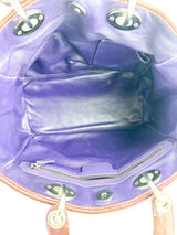 Christian Dior Purple Leather Soft Bag