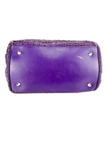 Christian Dior Purple Leather Soft Bag