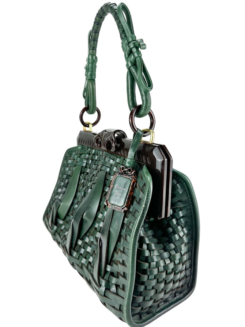 Christian Dior Green Samouri 1947 Limited Edition Handbag