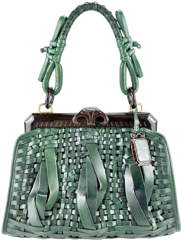 Christian Dior Green Samouri 1947 Limited Edition Handbag