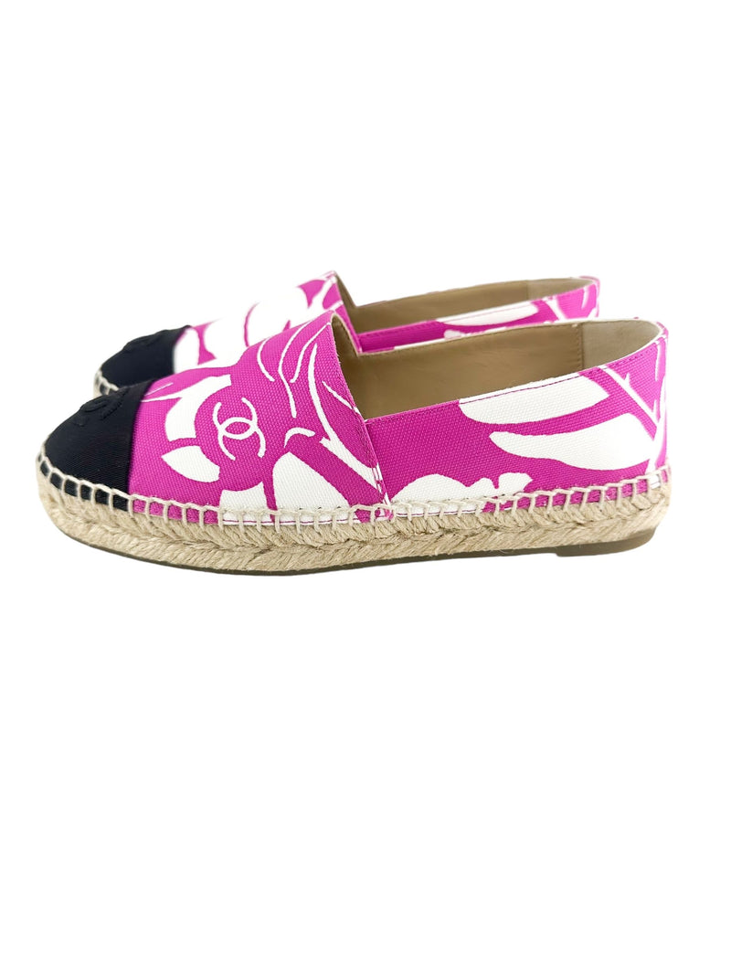 Chanel Magenta Canvas Espadrilles Sz. 36