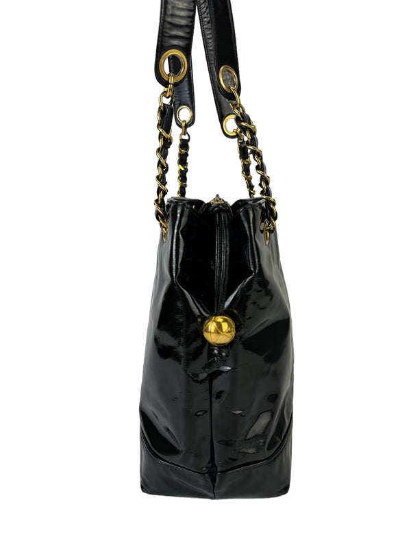 Chanel Vintage Patent Leather Chain Strap Bag