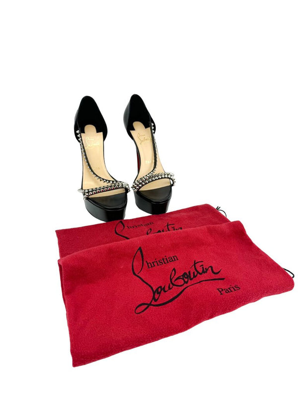 Christian Louboutin Black Studded Heels Size 37