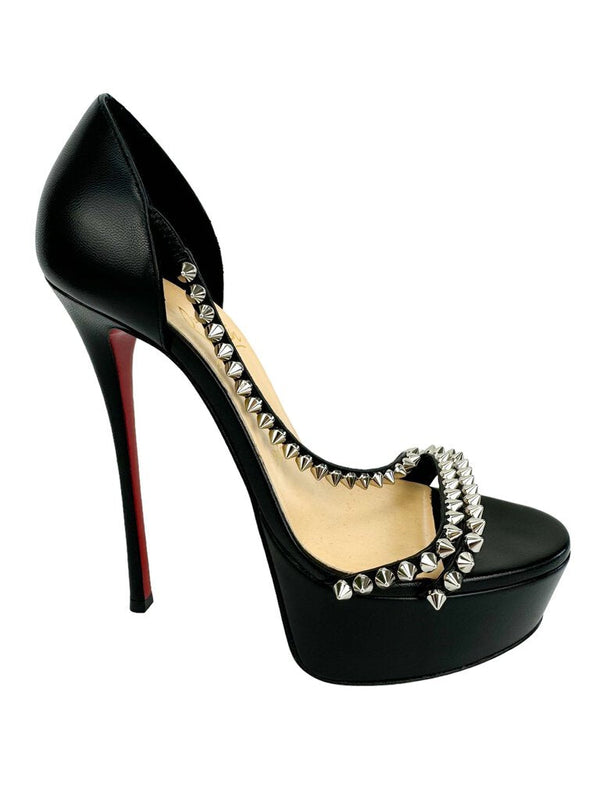 Christian Louboutin Black Studded Heels Size 37