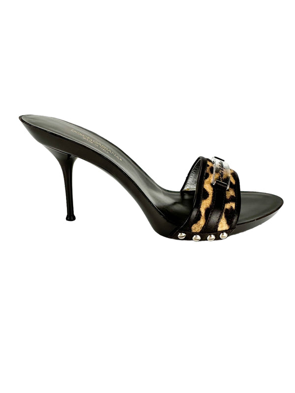 Dolce & Gabbana Leopard Mule SZ 40