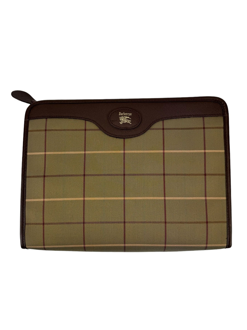 Burberry's Brown Canvas Vintage Clutch