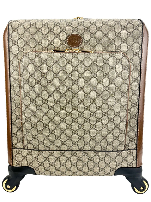 Gucci Small Brown GG Monogram Carry-On Suitcase
