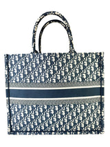 Christian Dior Navy Oblique Large Book Tote