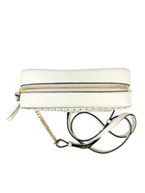 Jimmy Choo White Leather Perforated Camera Bag