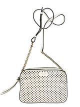 Jimmy Choo White Leather Perforated Camera Bag