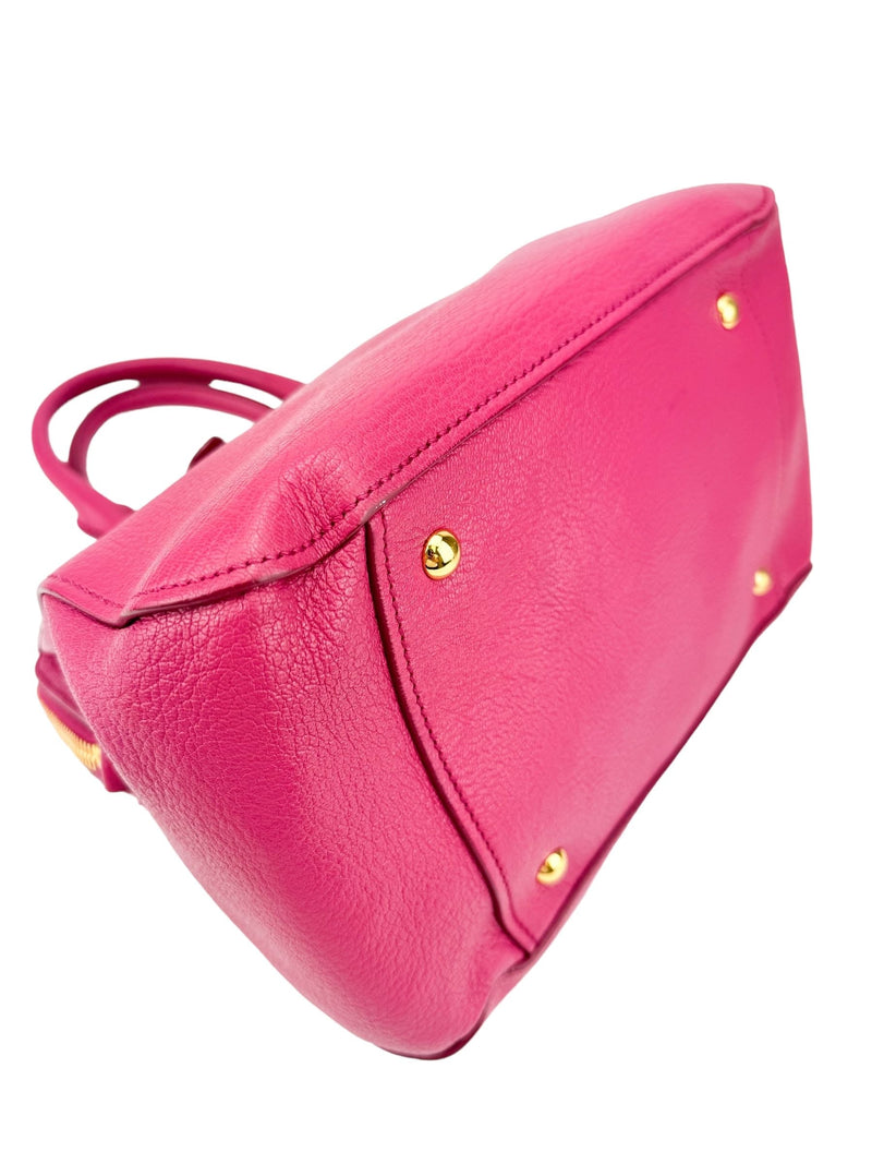 Miu Miu Pink Leather Madras Handbag