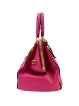 Miu Miu Pink Leather Madras Handbag