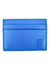 Burberry Blue Grained Leather Card Holder