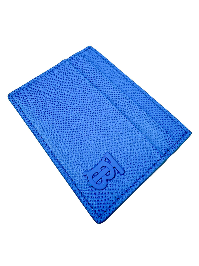 Burberry Blue Grained Leather Card Holder