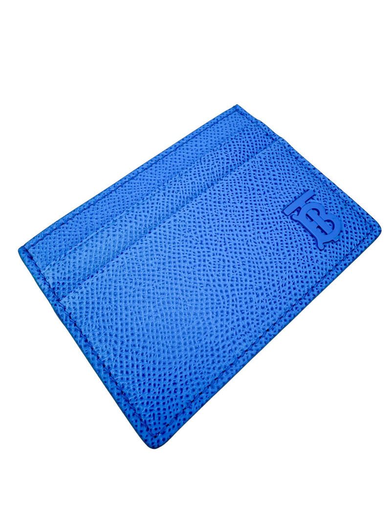 Burberry Blue Grained Leather Card Holder