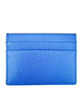 Burberry Blue Grained Leather Card Holder