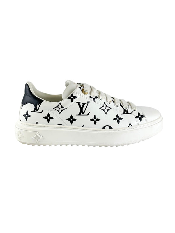 Louis Vuitton White Monogram Leather Sneakers Size 39