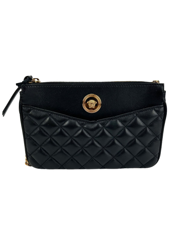 Versace Black Quilted Lambskin Crossbody