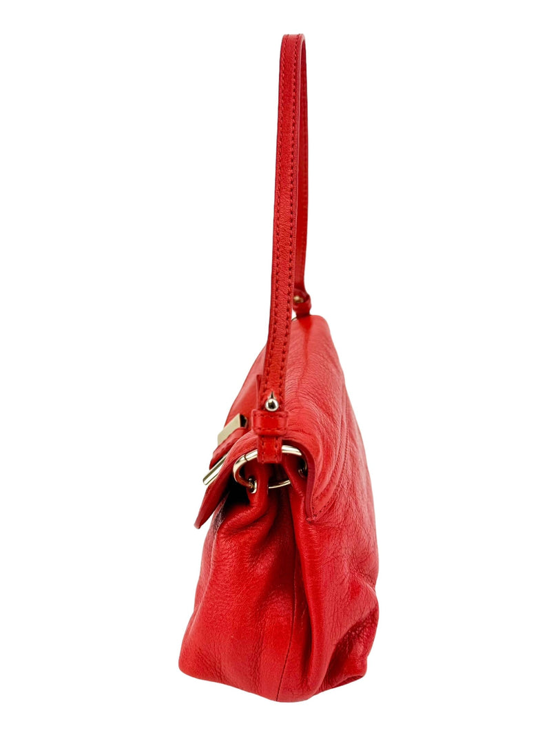 Chloe Red Leather Lily Shoulder Bag