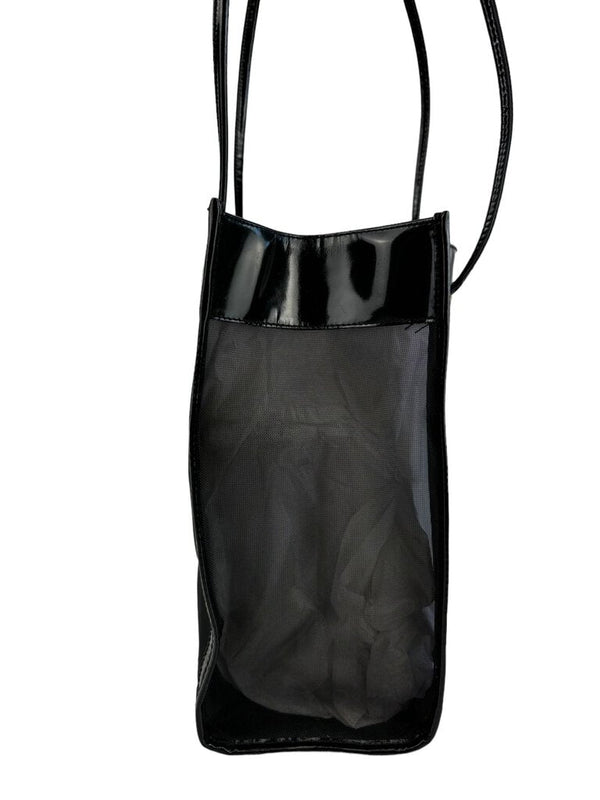 Fendi Black Patent Mesh Tote