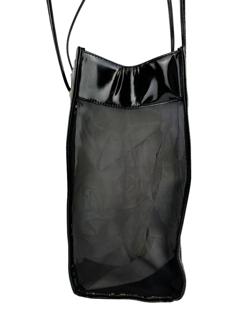 Fendi Black Patent Mesh Tote