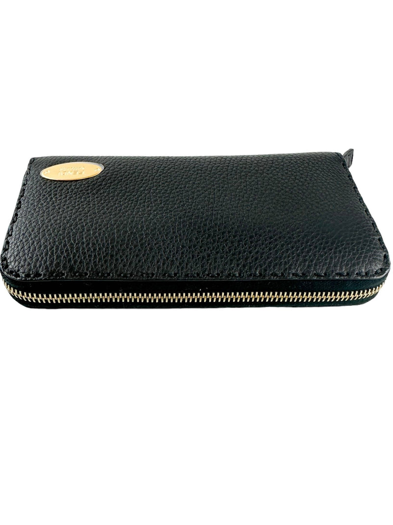 Fendi Black Selleria Full Size Wallet