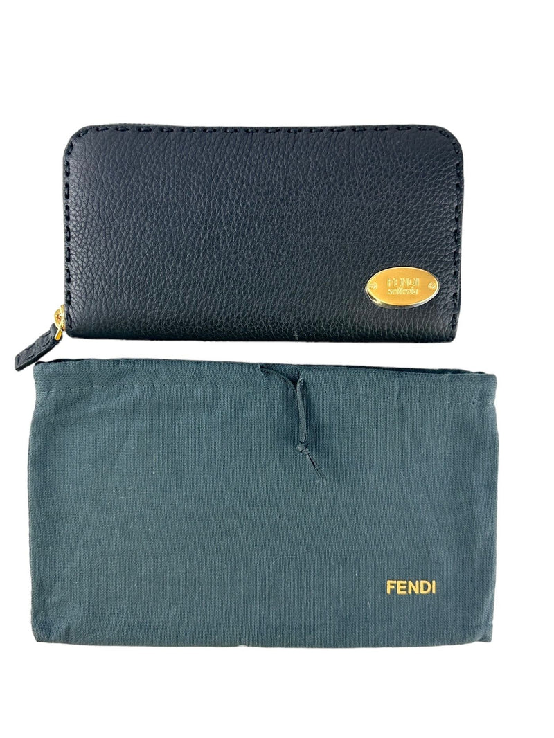 Fendi Black Selleria Full Size Wallet