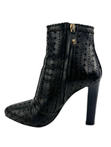 Roberto Cavalli Black Perforate Heel Boots Size 38 (FULL SET)