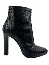 Roberto Cavalli Black Perforate Heel Boots Size 38 (FULL SET)