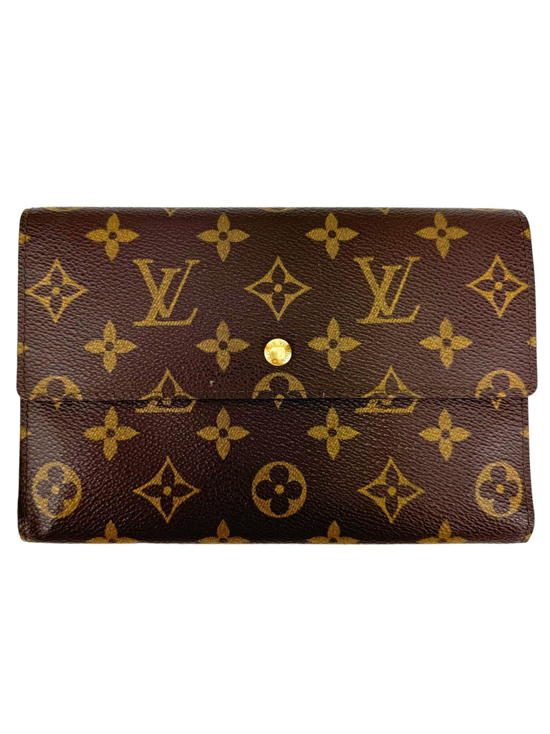 Louis Vuitton Brown Monogram Vintage Wallet Organizer