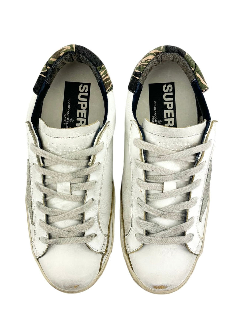 Golden Goose Camo Super Star Classic Sneakers Size 36