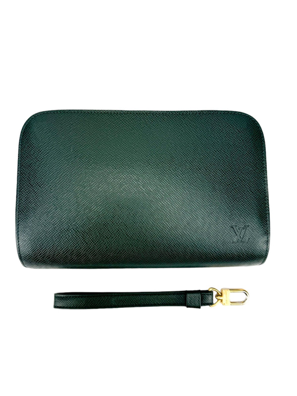 Louis Vuitton Green Taiga Leather Orsay Clutch