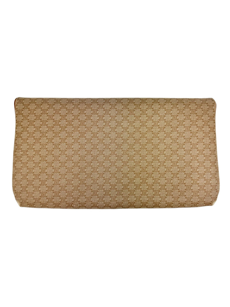 Celine Beige Macadam Vintage Clutch