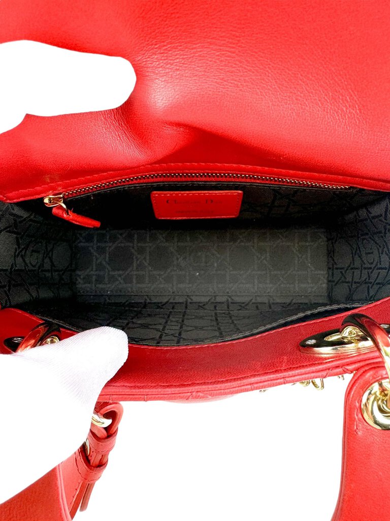 Christian Dior Small Red Lady Dior MyABCDior Bag