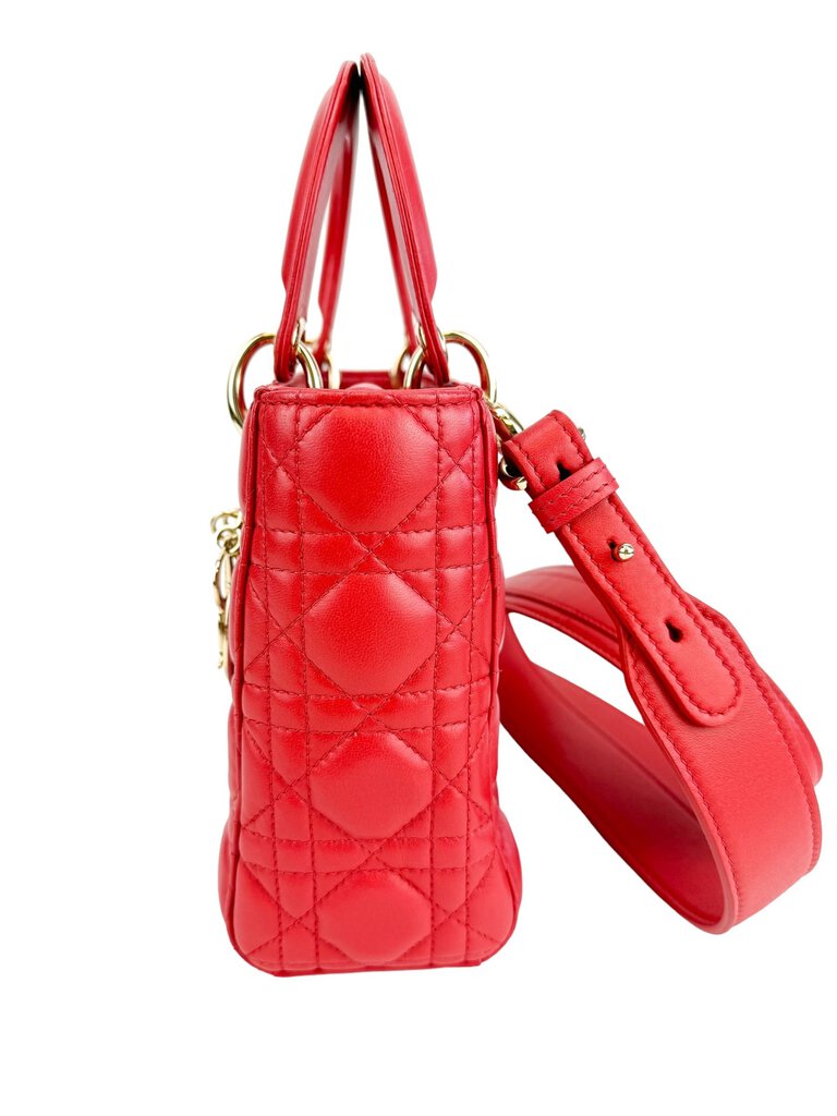 Christian Dior Small Red Lady Dior MyABCDior Bag