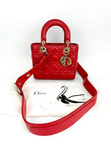 Christian Dior Small Red Lady Dior MyABCDior Bag