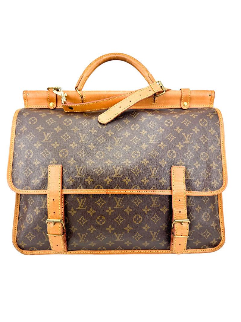 Louis Vuitton Brown Monogram Sac Kleber Boston Bag