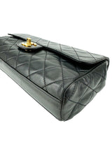 Chanel Black Leather Vintage Single Flap Clutch