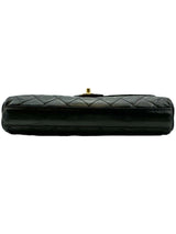 Chanel Black Leather Vintage Single Flap Clutch