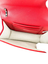 Jimmy Choo Red Leather Finley Crossbody