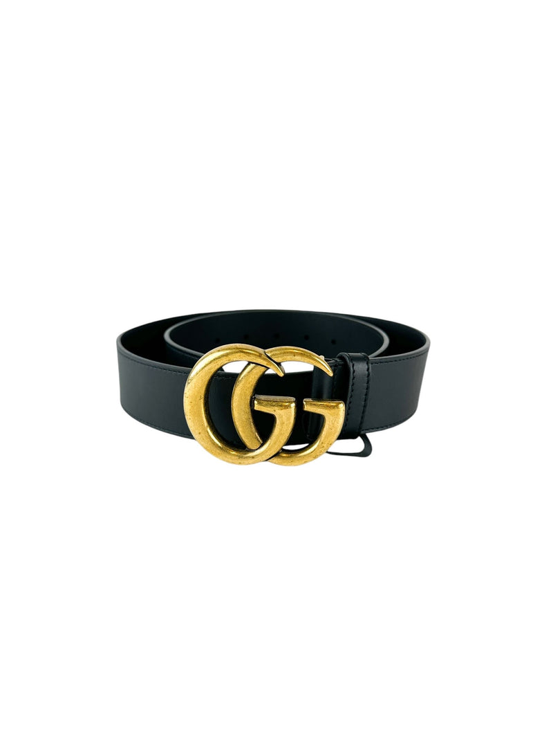 Gucci Black Doble GG Belt Size 85/34