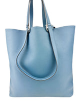 Ferragamo Blue Leather Tote Bag