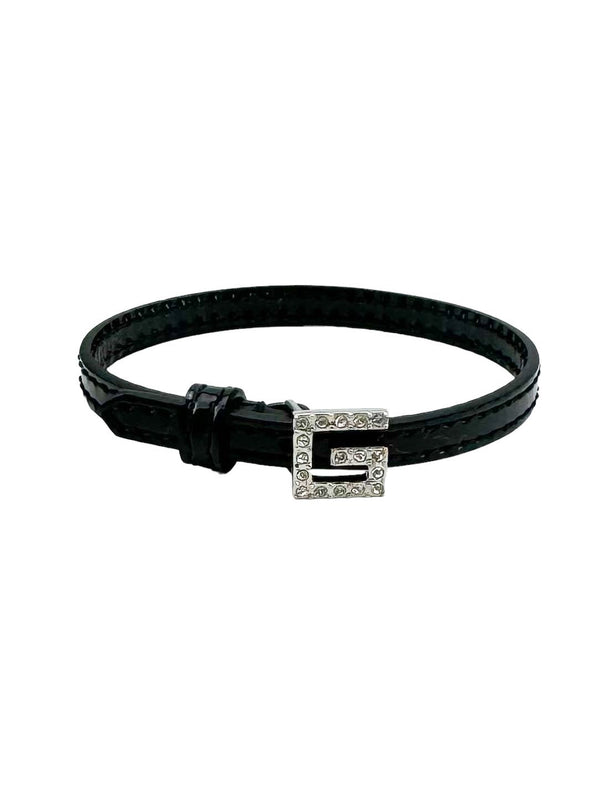 Gucci Black Patent Leather Bracelet